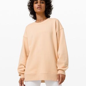 NWT lululemon perfectly oversized crew ivory peach